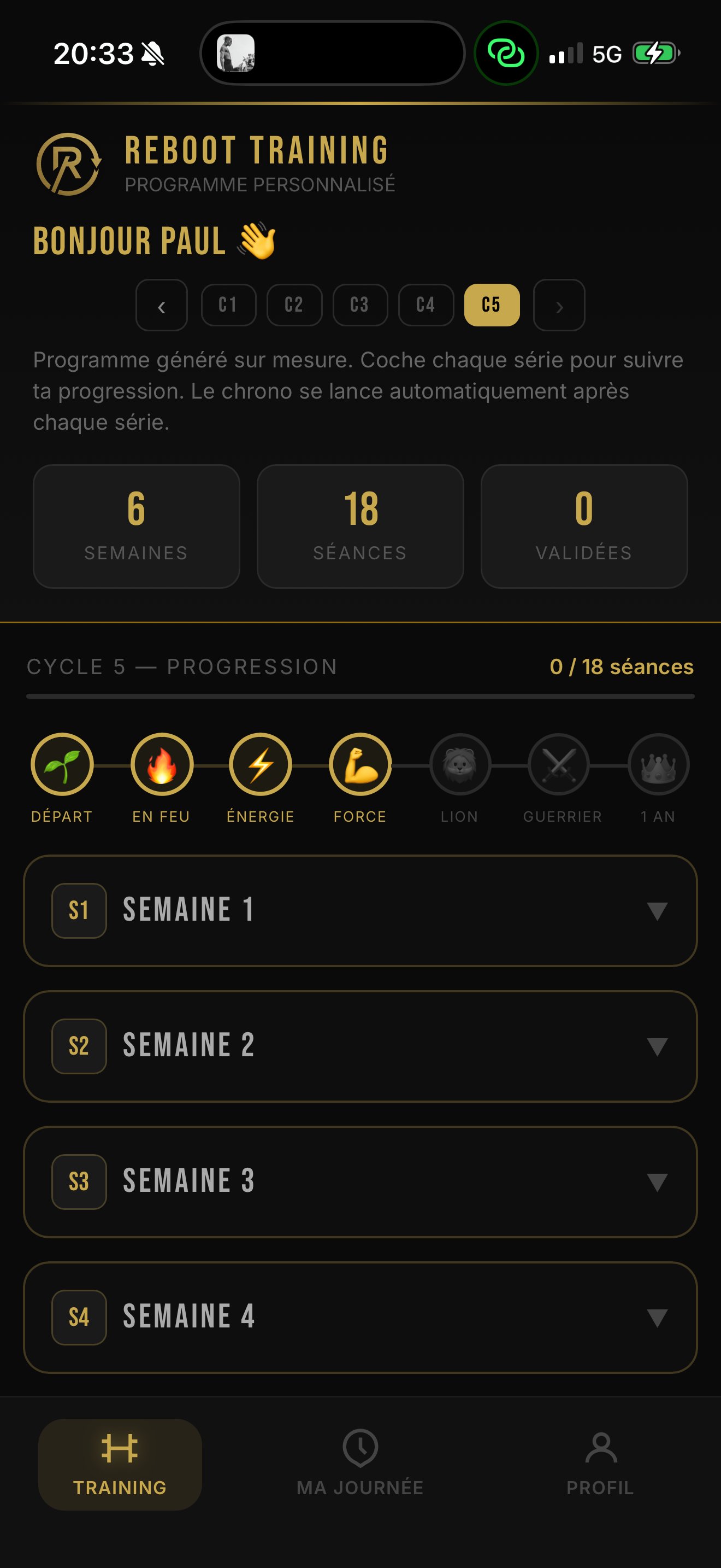 Training — Reboot Plan